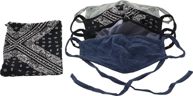 Nordstrom 4 Pack Adjustable Face Masks W/ Reusable Fabric Bag Asst NEW 439112