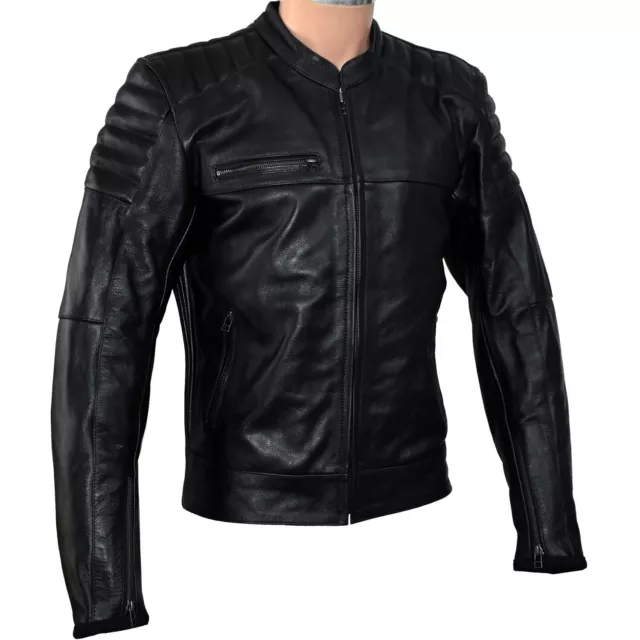 RTX Fusion Air Bag Compatible Armoured Premium Leather Motorcycle Biker Jacket 2