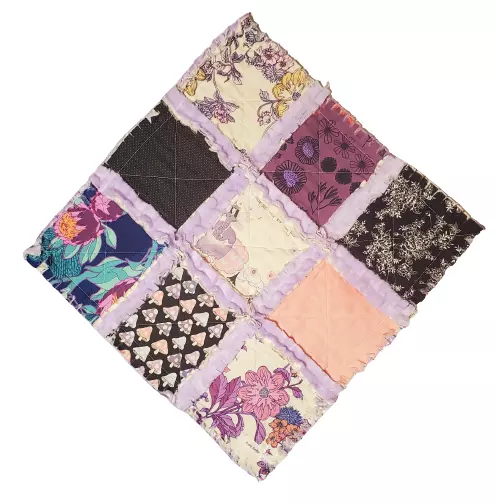 NEW Handmade Baby Quilt, Minky Rag Quilt, Lovey Blanket, Nicu Baby Blanket