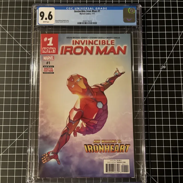 🔑🔥Invincible Iron Man #1 CGC 9.6- Marvel 2016 - Cameo of Riri as Ironheart🔥🔑
