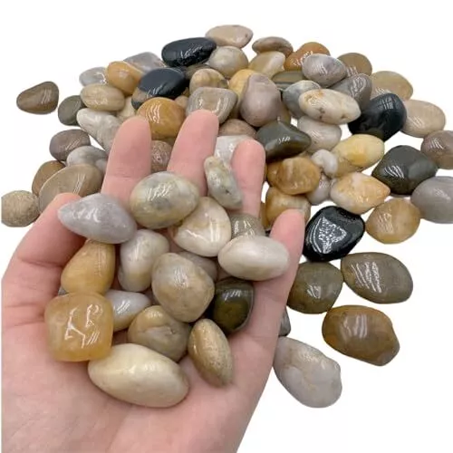 Guijarros Grava Pulida, Pequeñas Rocas Naturales de Río, Decorativas 1LB