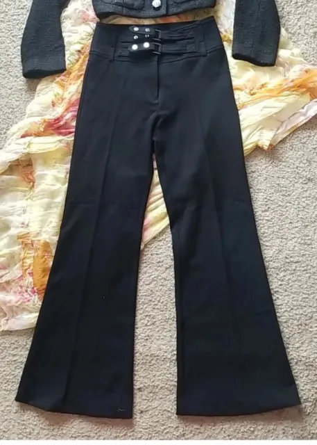 Vintage Cache Dressy High Waist Black Stretch Pant Size 4 /NEW