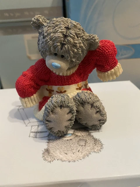 Me To You Tatty Teddy Figurine - “Knitted With Love” - Boxed