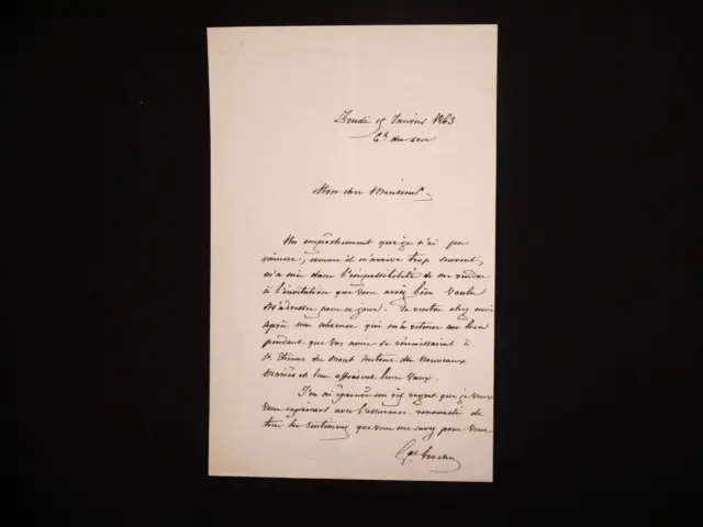 Général Louis-Jules Trochu - Lettre autographe signée - Manuscrit