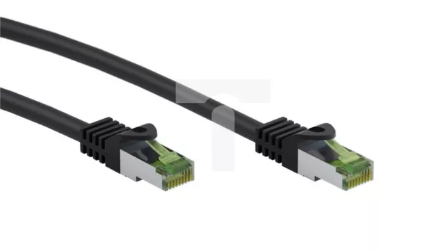 Cable de conexión RJ45 Raw CAT 8.1 S/FTP, AWG 26, negro, 15 m, 61099 /T2DE