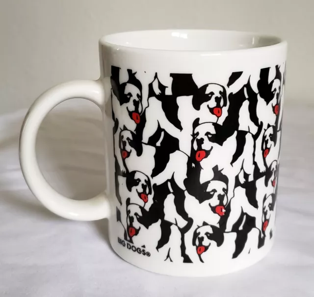 Big Dogs 10 oz. Ceramic Coffee Mug Cup - All Over Repeating St. Bernard Pattern