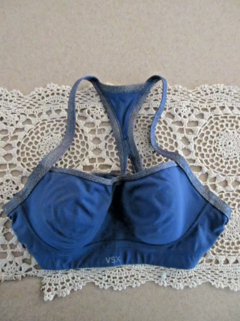 Victorias Secret Made Sexy VSX Blue Sports Bra Wired 32C