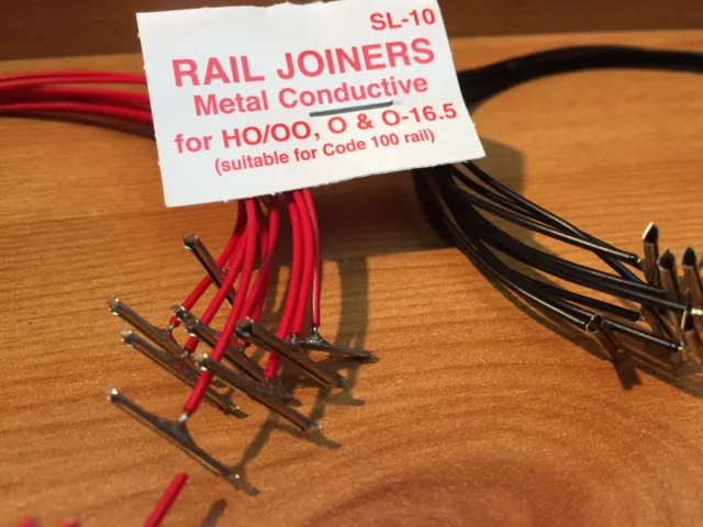 20 pre wired OO gauge fishplates dcc/dc rail joiners