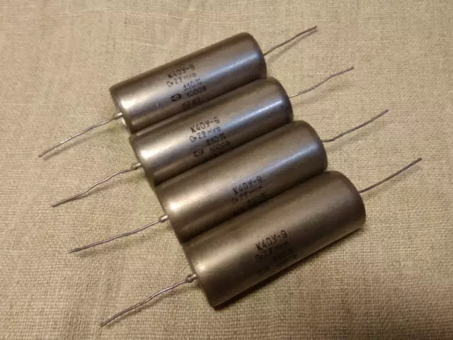 0.22 uF 200 V / 400 V / 1000 V  K40Y-9 Paper-In-OiL PIO AUDIO CAPACITORS, NOS