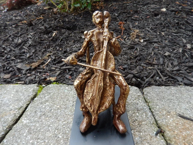 3 figures The Bombay Company  2001 Brass musician figurines 9 inches high