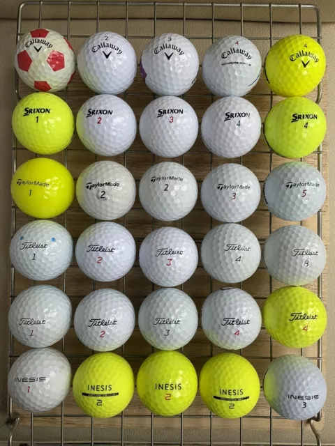 Golf Balls 30 Used Assorted Clean & Undamaged Callaway Taylor Srixon Prov1 Tp5