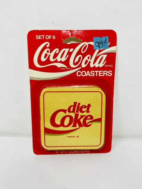 Coca Cola Vintage Collectable Coasters New Old Stock Sealed 6 -3 3/4”