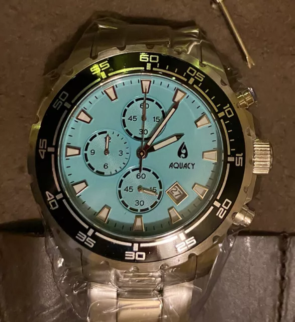 Aquacy Hei Matau TradeWinds Chronograph 200M Mint Dial Men's Watch