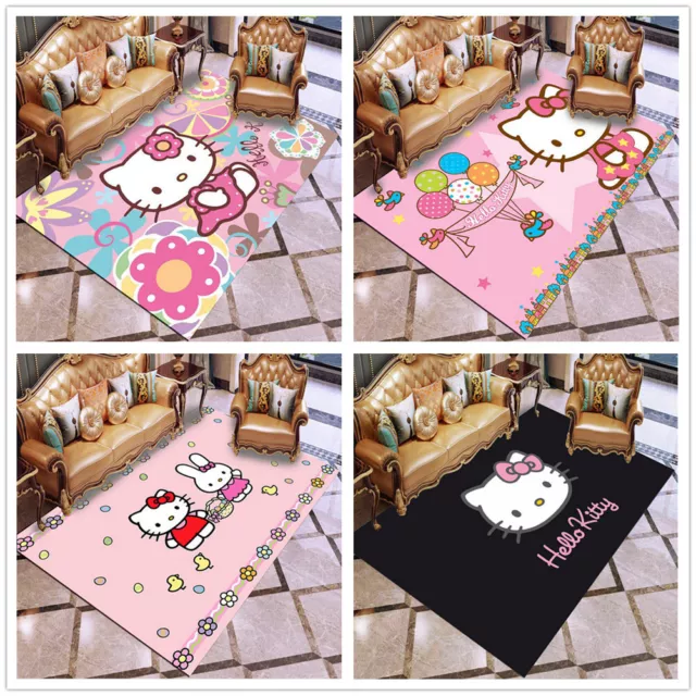 Kinder Mädchen Hello Kitty Türmatte Fußmatten Schlafzimmer Anti-Rutsch Teppich