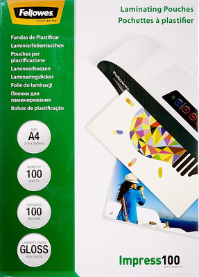 Pack de 100 Pochettes plastification Lot 100 Fellowes Fellowes 5306702 