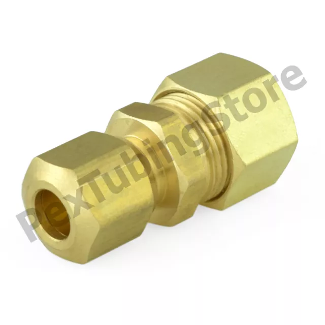 5 Pcs Brass Compression Fitting Reducer Union Connector 3/16 X 1/4 Tube OD