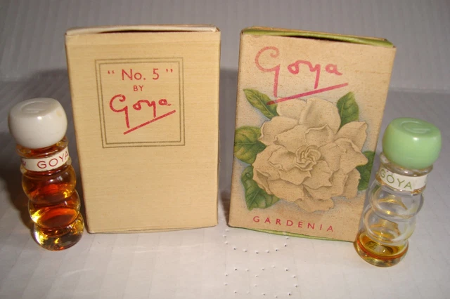 X VINTAGE GOYA MINI PERFUMES IN ORIGINAL BOXES GARDENIA