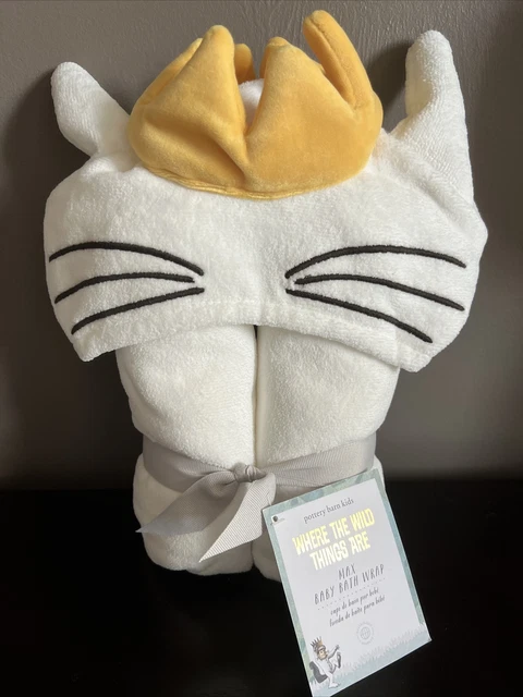 New Pottery Barn Kids Where the Wild Things Are Baby Hooded Towel - Max - NWT