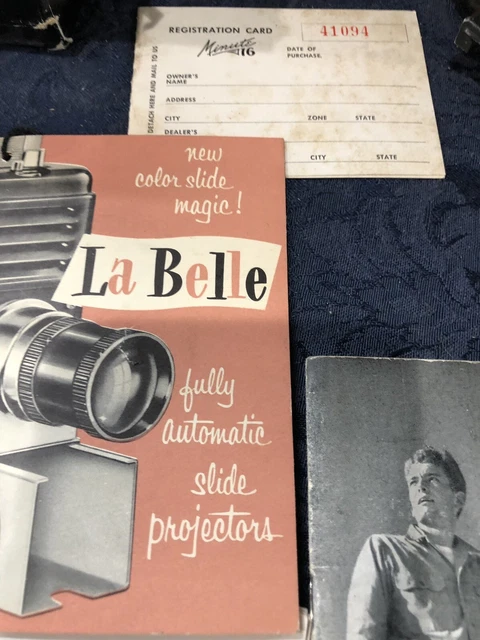 Manuels d'utilisation du projecteur de film d'appareil photo vintage Argos La Belle Revere Kodak universel 2