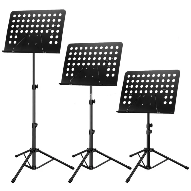 Supporto per musica orchestrale resistente supporto per fogli regolabile pieghevole base treppiede Regno Unito 3