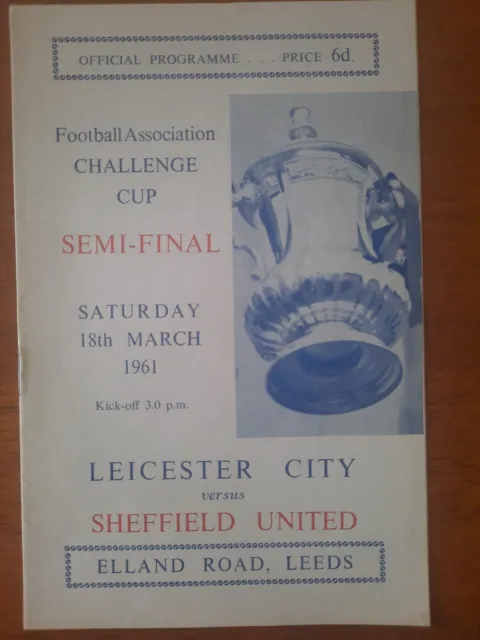 Leicester V Sheffield United 1961 Fa Cup Semi Final