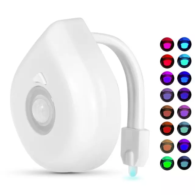 Dedicated 16 Colors LED Motion Sensor Toilet Light Simple Battery Operated FR 2