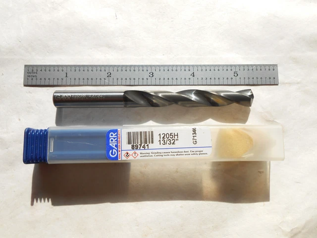 New Garr Usa 5Xd Solid Carbide H.p. Drill 13/32" Dia. X 2-7/8" Loc X 4-1/2" Oal