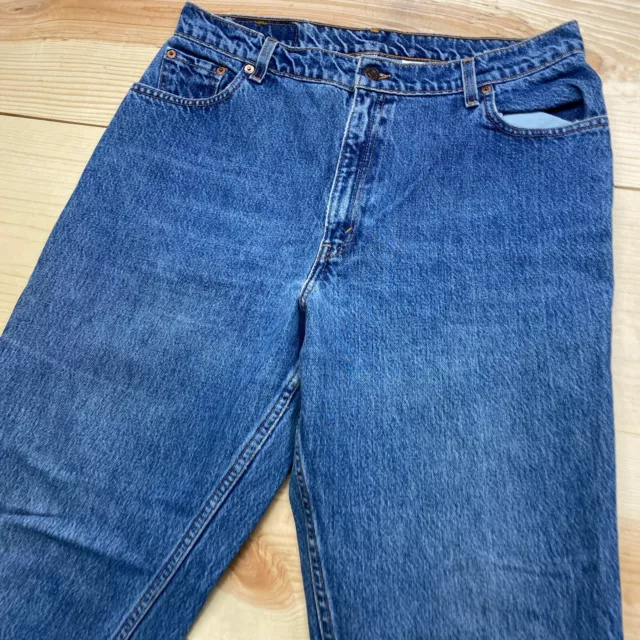 Vintage Levis Jeans Womens 16 Blue Denim 550 Relaxed Fit Tapered Leg Red Tab 3