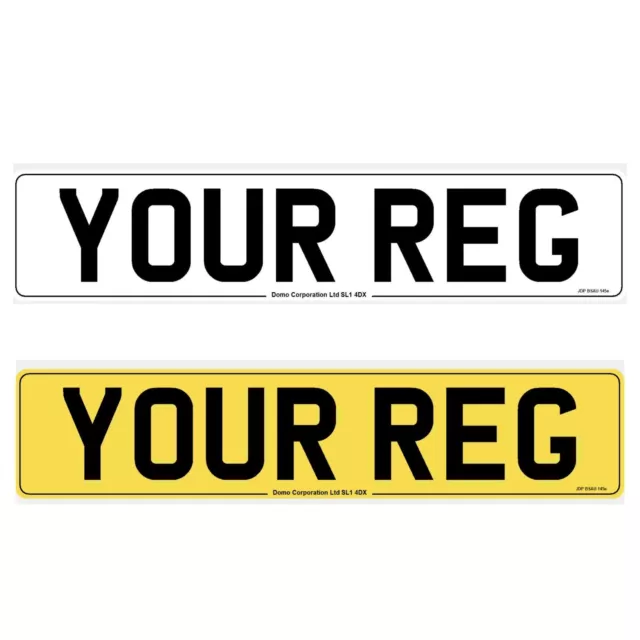 Car Plate License Registration Number Reg Road Legal Pair New Standard Gel 3D4D