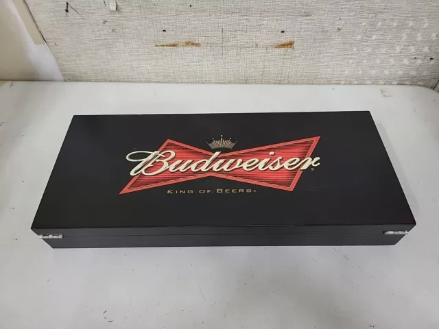 Budweiser Beer World Poker Tour Multicolor Poker Chip Set W/ Heavy Black Case