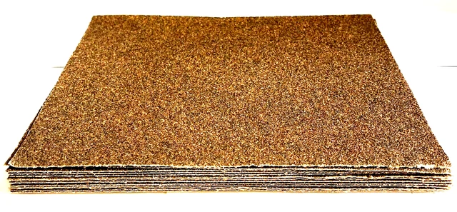 9 x 11" x 40 GRIT ALUMINUM OXIDE OPENCOAT PAPER SANDPAPER - PACK OF 13