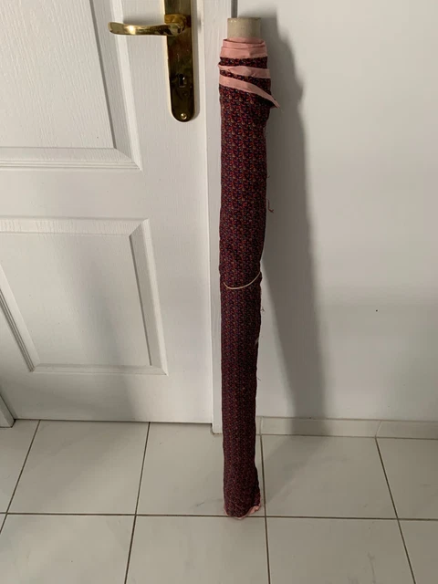 Coupon De Tissu Vintage Jamais Utilisé - 150 Cm X 145 Cm - Coton Fleuri