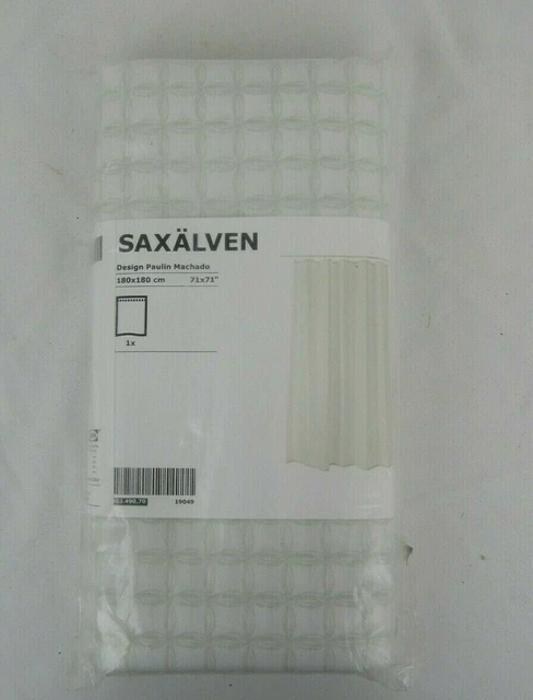 IKEA KRATTEN Shower Curtain – White/Multicolour, 180x180 Cm (70.8x70.8 In), New - View #3