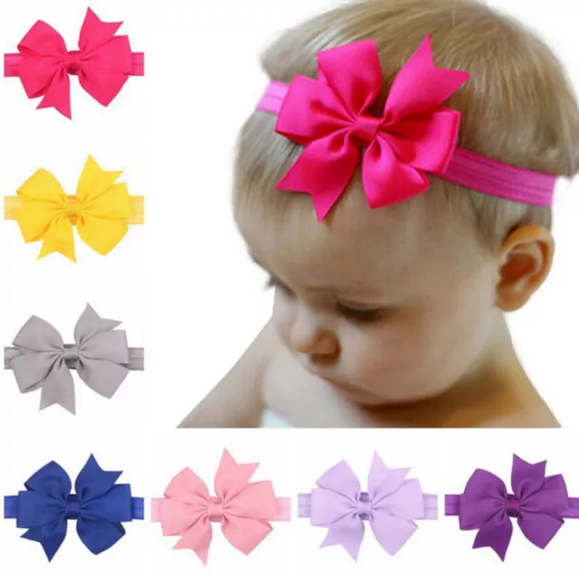 20 Pcs Newborn Baby Girl Headbands - Infant Toddler Bow Hair Band Accessory Set 2