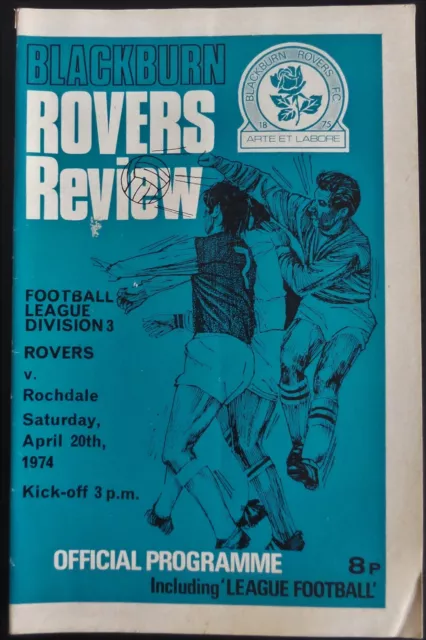 Blackburn Rovers v Rochdale      20-4-1974