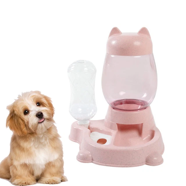 Cat Food Container Automatic Water Dispenser Dogs Auto Feeder Water Bowl