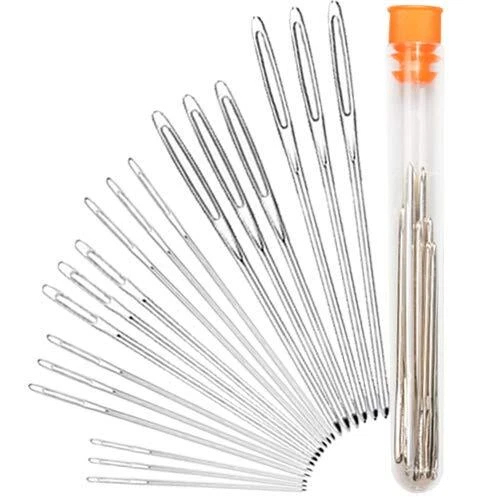 Large-Eye Blunt Needles Stainless Steel Yarn Knitting Needles Sewing Needles ...