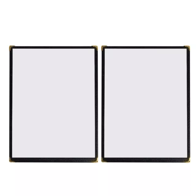 2pcs Recipe Sheet Protectors Transparent Page Protector Single Page Menu Cover