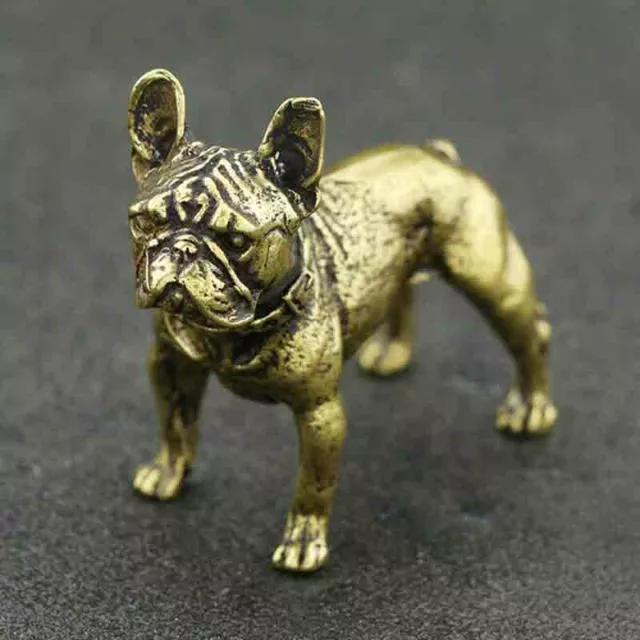 Brass French Bulldog Figurine Dog Statue House Decoration Animal Figurines Toys