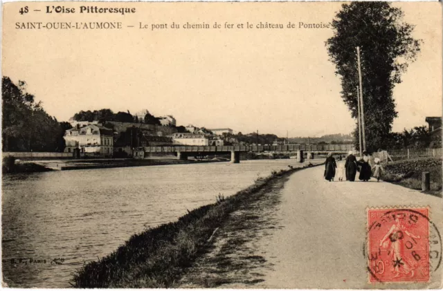 CPA St-Ouen l'Aumone Le pont du Chemin de Fer FRANCE (1330661)