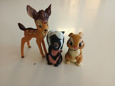 lot of 3 vintage Bambi PVC toy figures