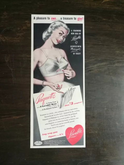 LOVABLE BRAS 1971 Vtg Print Ad 10.25x13.25 ladies Intimates girdle panty  hose $8.30 - PicClick