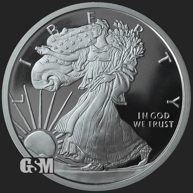 999ファインシルバー リバティ 1/4 OZ WALKING Liberty Silver Rnd-Pure Fine Silver .999
