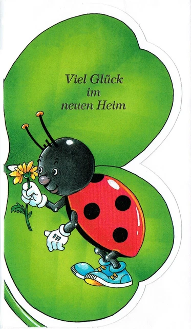 1 KARTE GLÜCKWUNSCHKARTE Grusskarten viel Glück im neuen Heim Haus ...