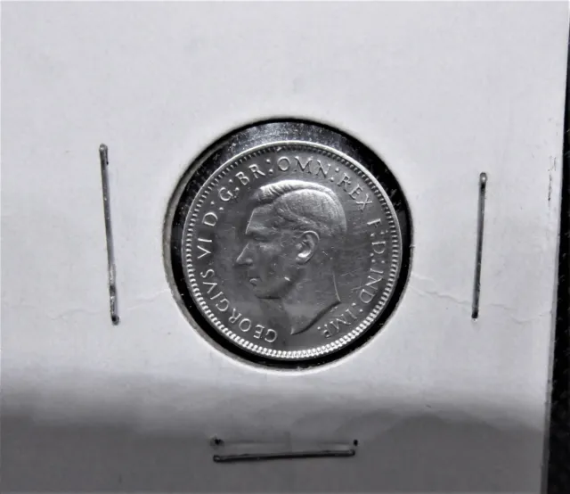 Australia Silver 0.9250 Six Pence 1942-D. War Ii Time.