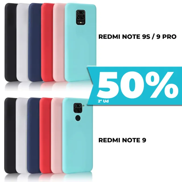 Funda Silicona Suave Xiaomi Redmi Note 9S/9 Pro con Camara 3D - 7 Colores
