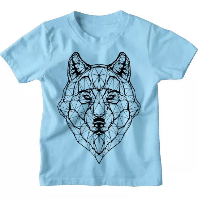 Wolf Drawing Kids Boys Girls T-Shirt Childrens tshirt