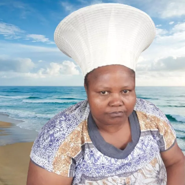 White Zulu Hat | African Hat | Isicholo | African Bucket Hat | White Hat