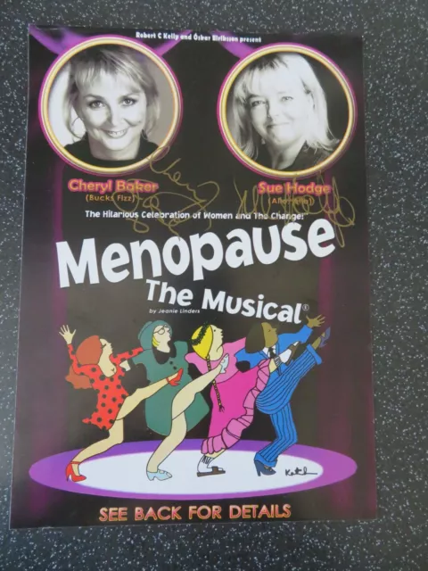 Cheryl Baker (Bucks Fizz) & Sue Hodge Actor - Original Signed Flyer - Menopause