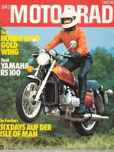 M7523 + Test HONDA 1000 Gold Wing + Test YAMAHA RS 100 + DAS MOTORRAD 23/1975